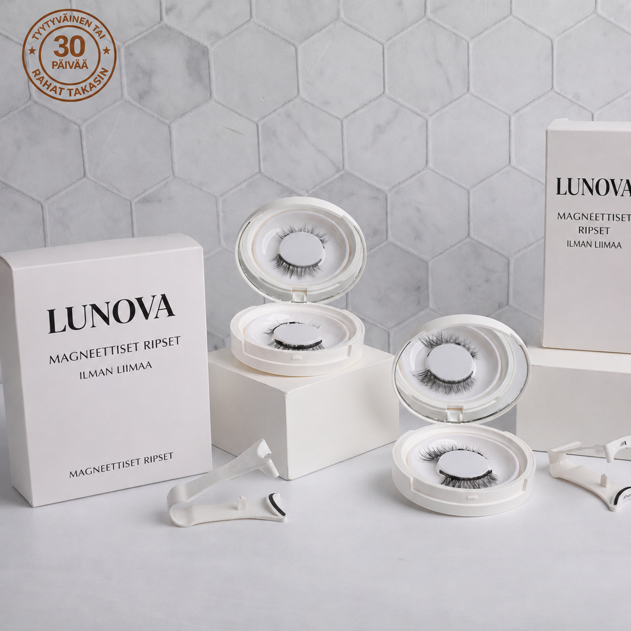 Lunova™ liimattomat magneettiripset