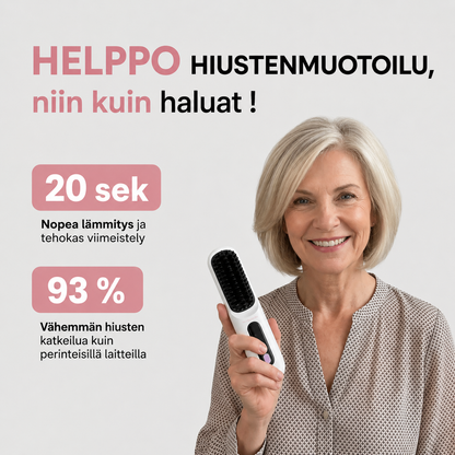 Älykäs muotoiluharja lyhyille hiuksille